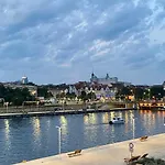 Nad Odra - Luksusowy Z Bocznym Widokiem Na Odre, Tarasem I Klimatyzacja דירה