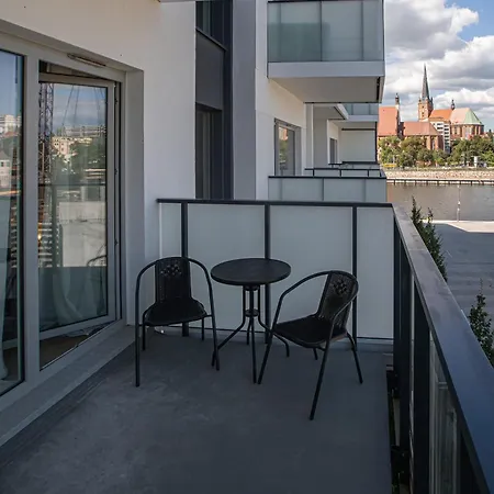 Apartment Nad Odra - Luksusowy Z Widokiem Na Odre, Tarasem I Klimatyzacja