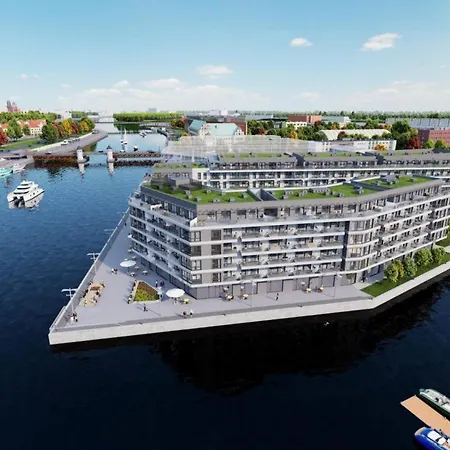 Nad Odra - Luksusowy Z Bocznym Widokiem Na Odre, Tarasem I Klimatyzacja Appartement Szczecin