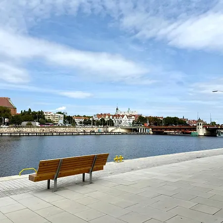 Апартаменты Nad Odra - Luksusowy Z Bocznym Widokiem Na Odre, Tarasem I Klimatyzacja Щецин